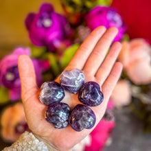 Load image into Gallery viewer, 3cm Dream Amethyst Crystal Hearts for Valentines Day Gifts, Chevron Amethyst