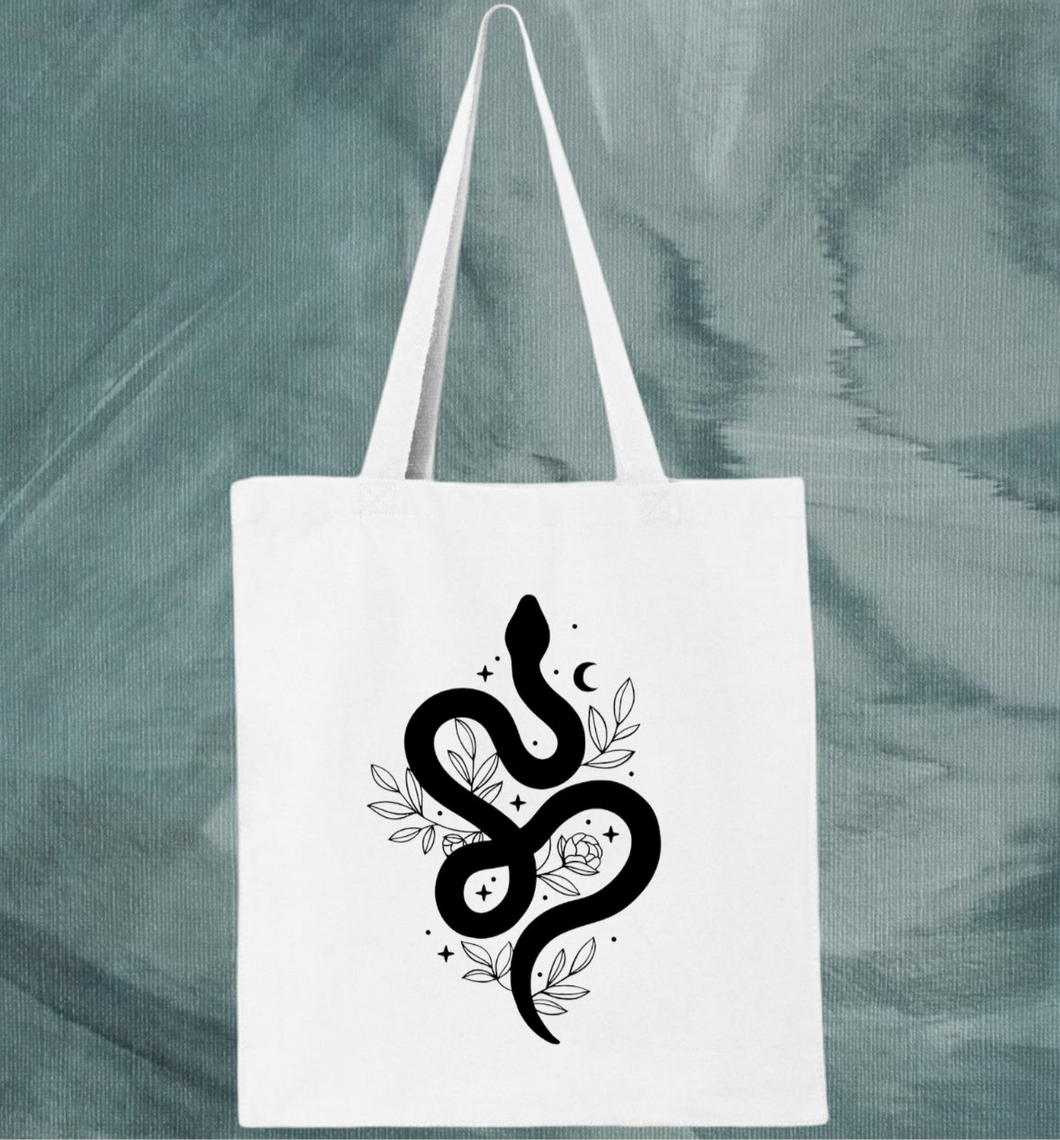 Serpent in Bloom Tote Bag