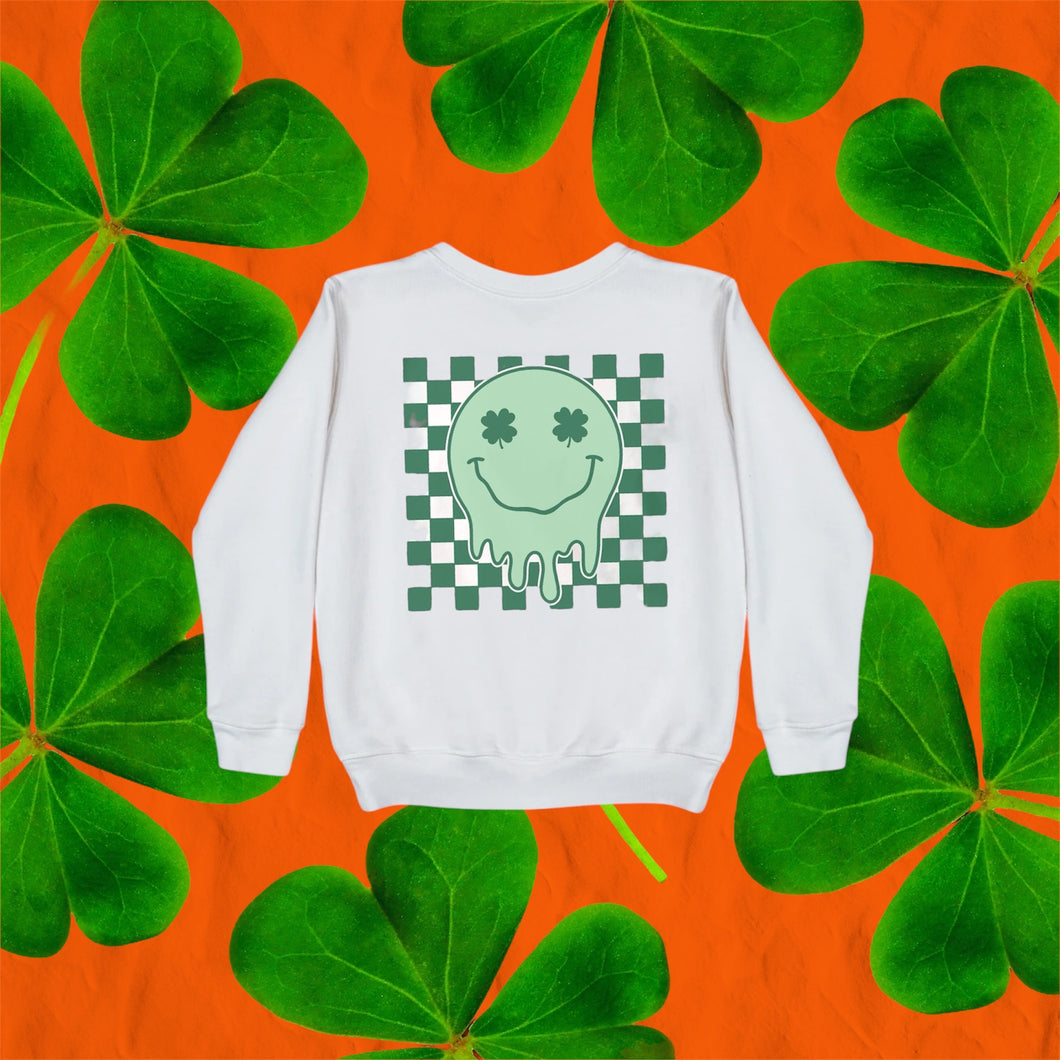 Checkered Melting Clover Smiley Apparel