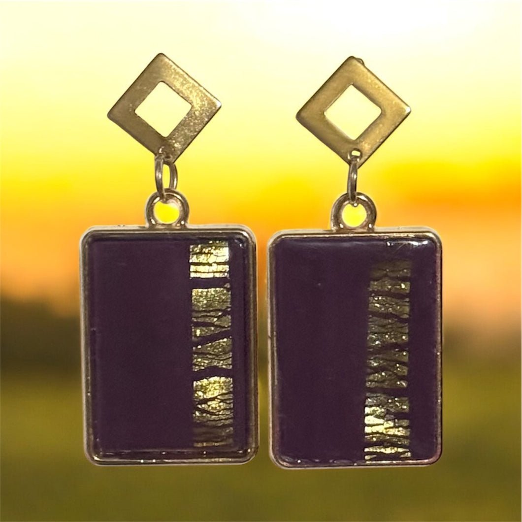 Golden Hour Plum Earrings