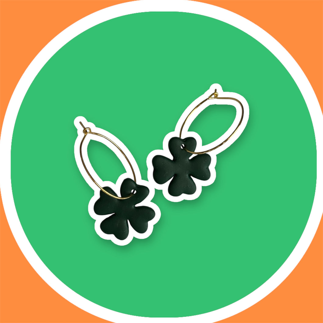 Shamrock Hoop Earrings