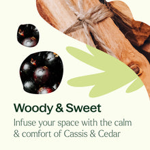 Load image into Gallery viewer, Cassis &amp; Cedar Naturally Scented Candle
