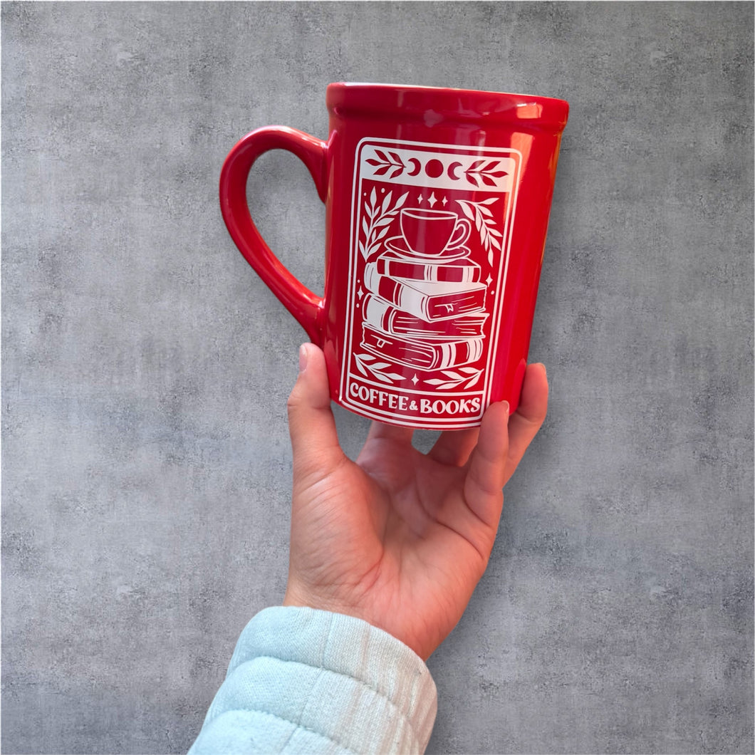 Coffee and Books Tarot Card Mug
