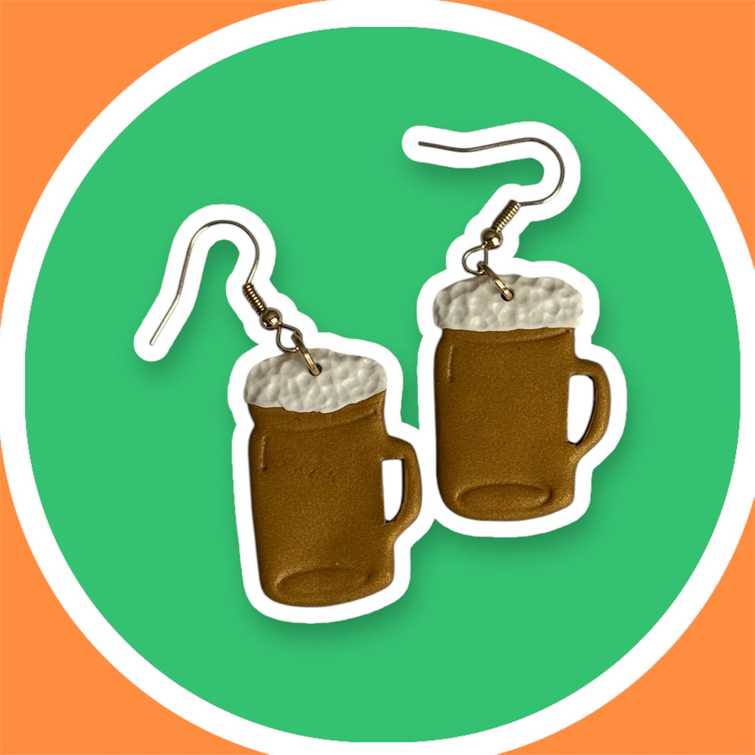 Beer Mug Earrings