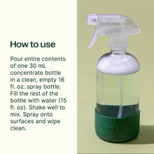Load image into Gallery viewer, Glass Spray Bottle with Forest Green Sleeve
