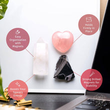 Load image into Gallery viewer, Crystal Guardian Magnets - Trio of Peace &amp; Protection
