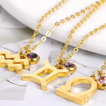 Load image into Gallery viewer, Zodiac Sign Necklace With Birthstone
